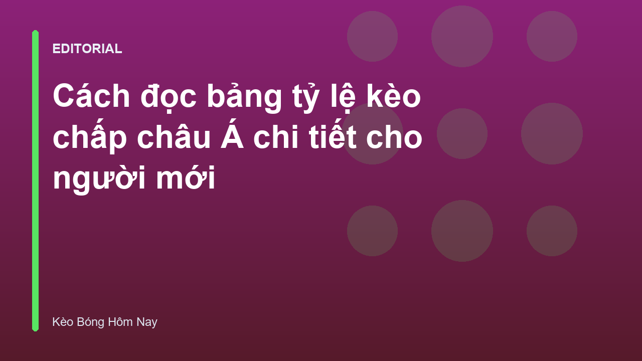 Hướng dẫn đọc bảng tỷ lệ kèo chấp châu Á