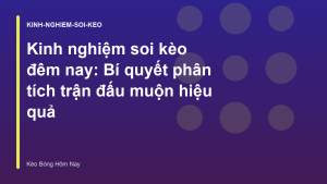 Read more about the article Kinh nghiệm soi kèo đêm nay: Bí quyết phân tích trận đấu muộn hiệu quả