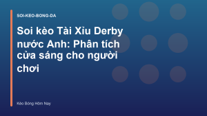 Read more about the article Soi kèo Tài Xỉu Derby nước Anh: Phân tích cửa sáng cho người chơi